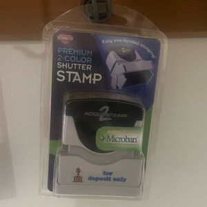 Deposit Only Shutter Stamp